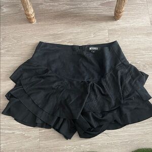 Black Ruffled Skort